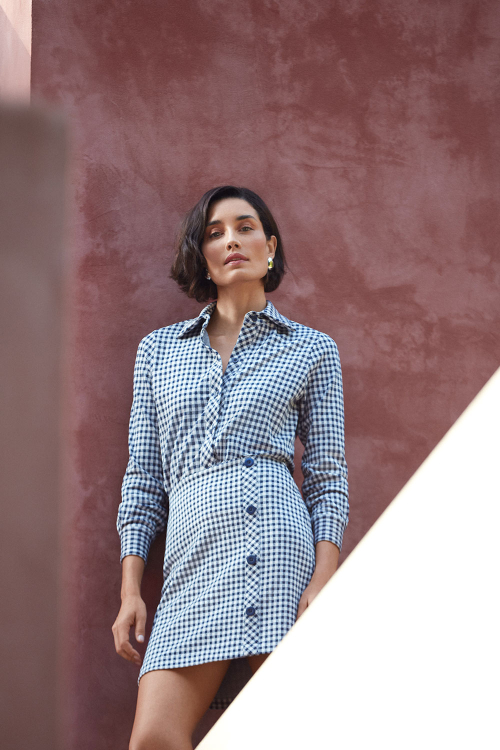 CAMISA MALHA JACQUARD VICHY V25