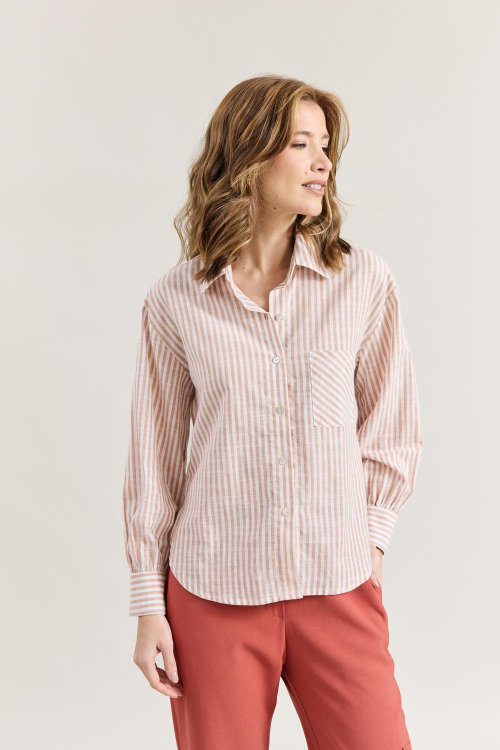 CAMISA COTTON OVER LISTRAS V26