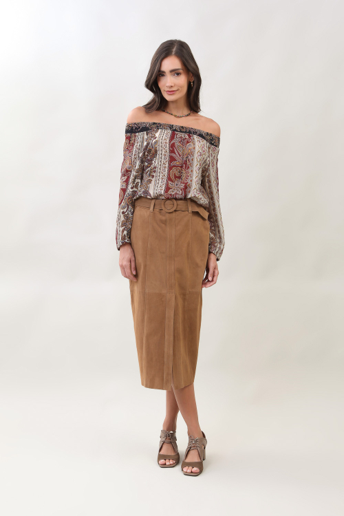 BLUSA TILLY LASTEX LISTRAS BOHO I25