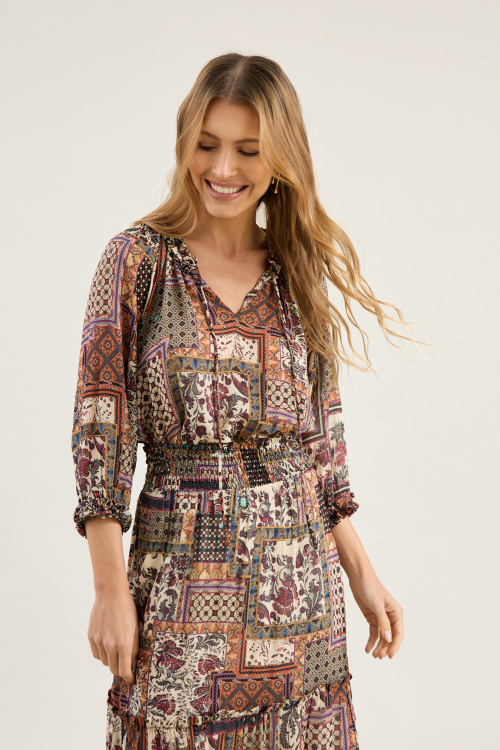 BLUSA TILLY MINI PREGAS BOHEMI PATCH V26