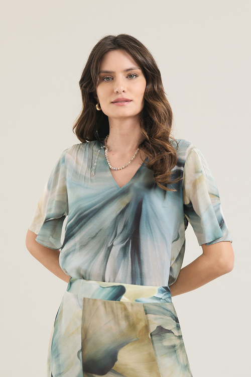 BLUSA TILLY DECOTE V FLORAL OMBRE V26