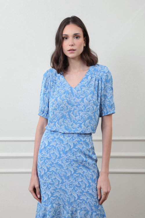 BLUSA TEC ICE ARABESCO BLU V25
