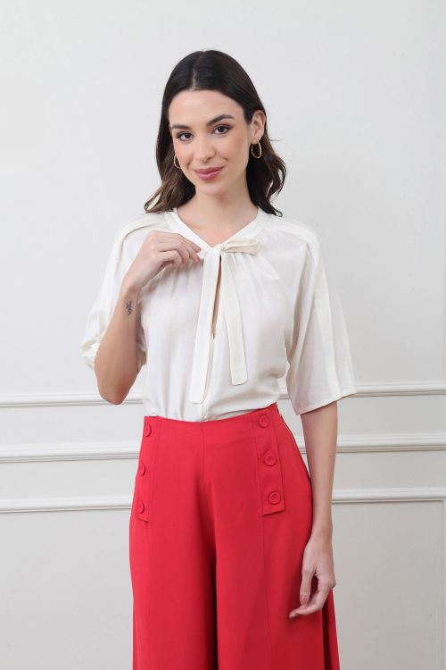 Blusa Liocel Seda Laço V22