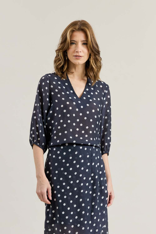 BLUSA ORGANZA DECOTE V POIS V26