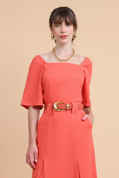 Top Linho Florence Decote Quadrado I23