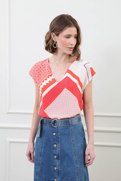 BLUSA SEDA PURA IOLANDA BANDANA V25