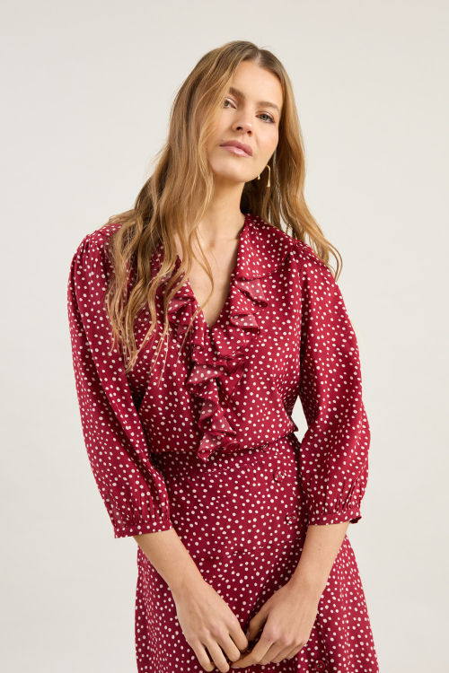 BLUSA SEDA STRETCH DECOTE V POIS ASSIMETRICO V26