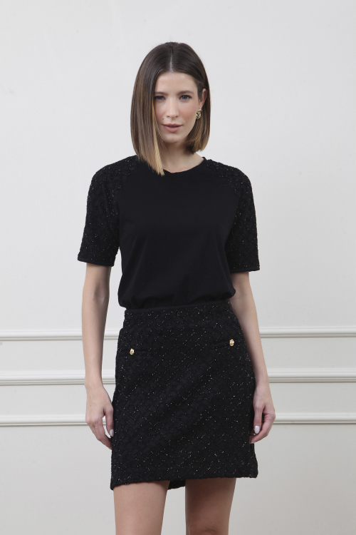 BLUSA MANGA MALHA TEXTURIZADA SHINE I24