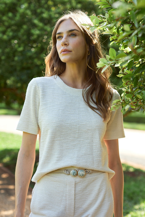 T-SHIRT MALHA TWEED I25