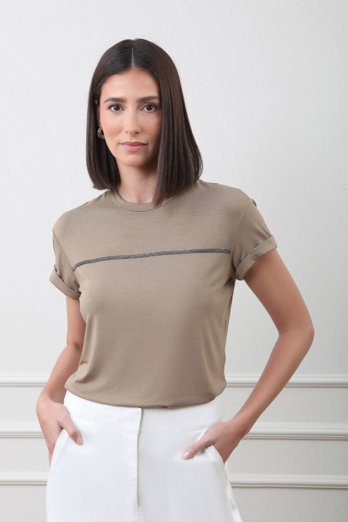 T-SHIRT LISTRA METALIZADA V25