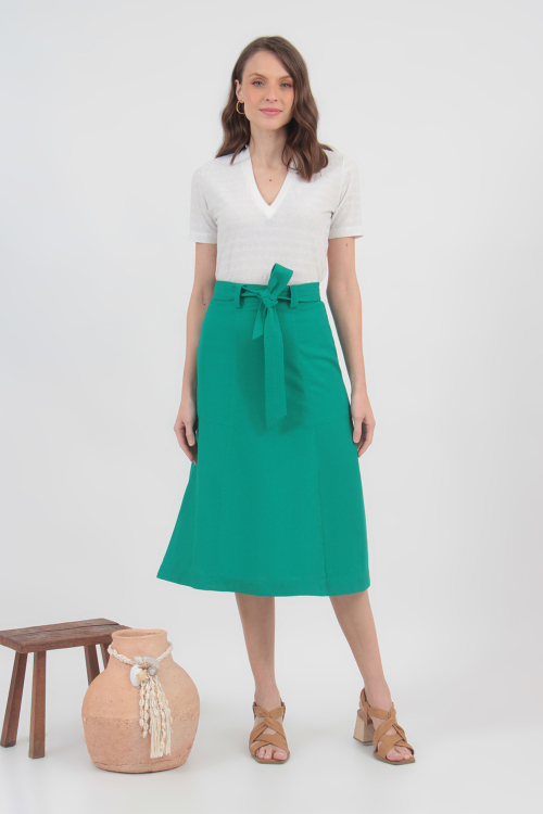 Blusa Malha Listras Texturizada Gola Tricot V V22