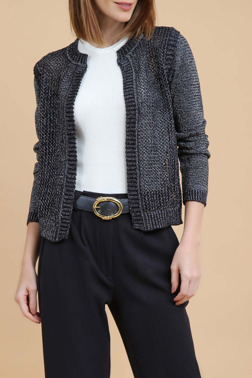 Cardigan Trt Recortes Shine I23