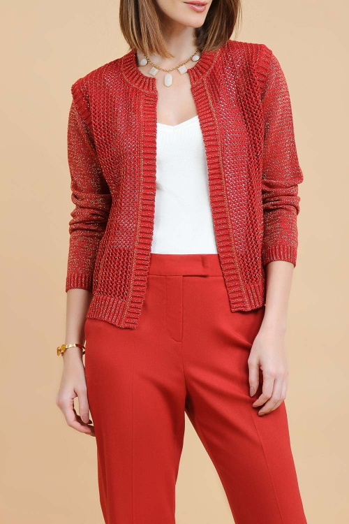 Cardigan Trt Recortes Shine I23