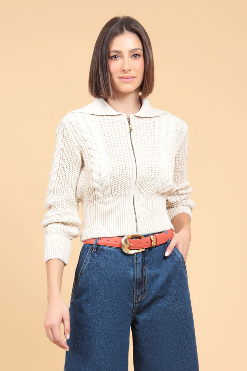 Jaqueta Tricot Trança I23