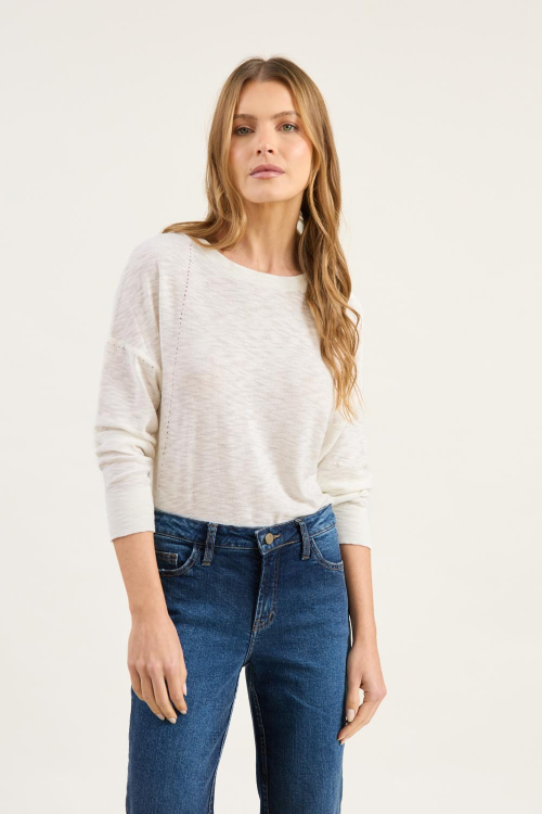 BLUSA TRICOT TEXTURA CALADOS V26