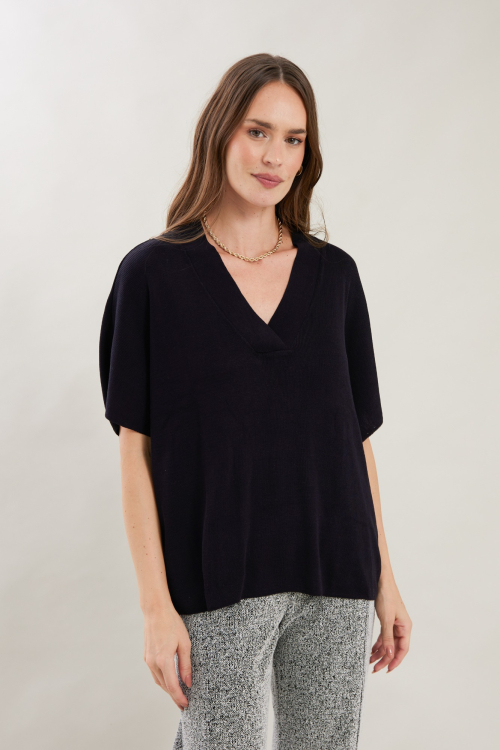 BLUSA TRICOT DECOTE V AMPLA I25