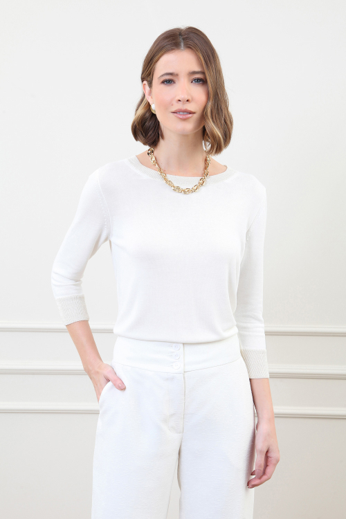 BLUSA TRT DECOTE E PUNHO SHINE V25