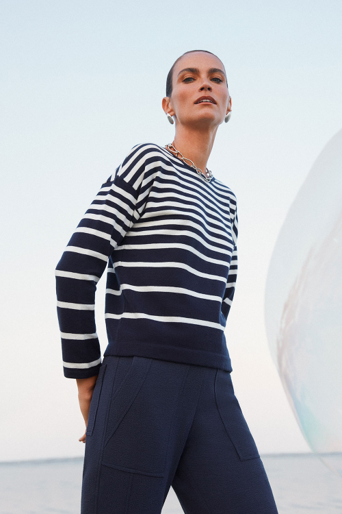 BLUSA TRT DECOTE BATEAU LISTRAS  V25