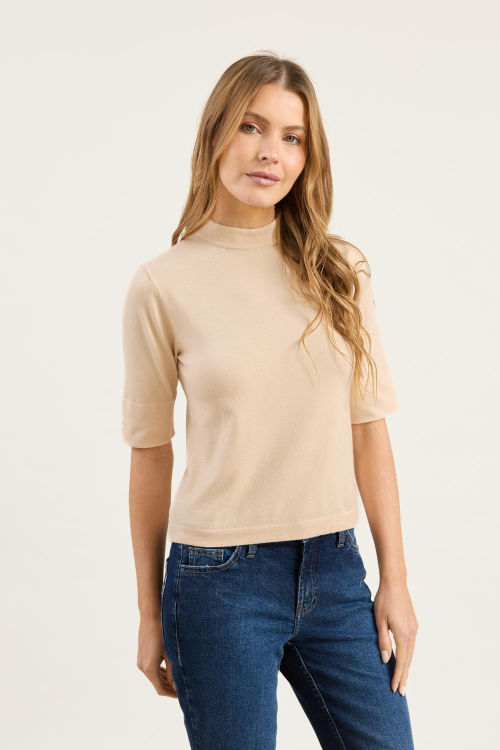 BLUSA TRICOT MANGA DOBRADA V26