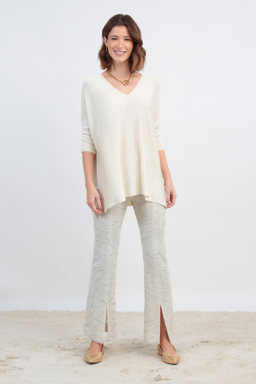 Blusa Tricot Decote V Oversize V22