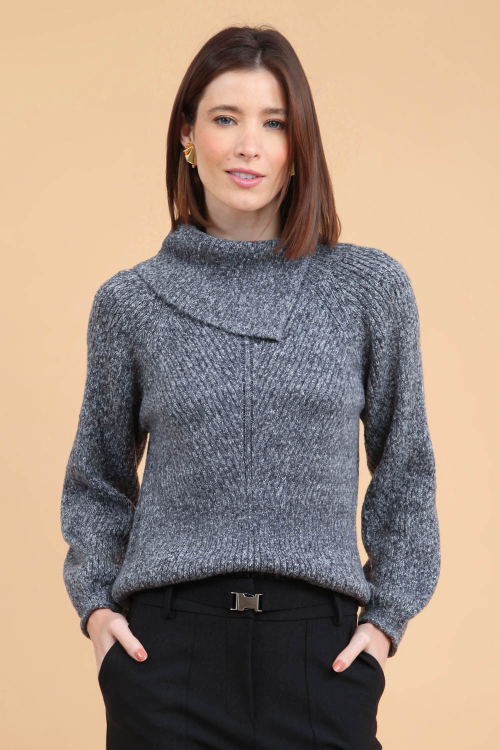 Blusa Tricot Gola Manga Puff I23