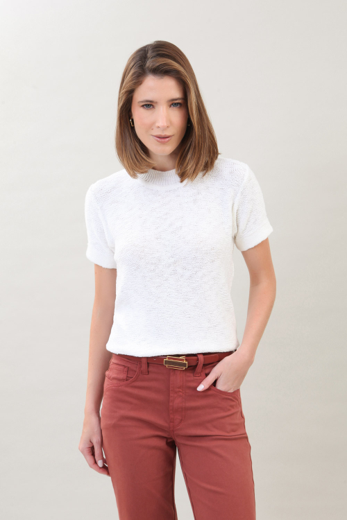 BLUSA TRICOT MANGA CURTA I25