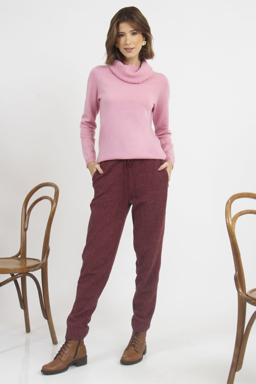 Calça Malha Tweed Zíper I22