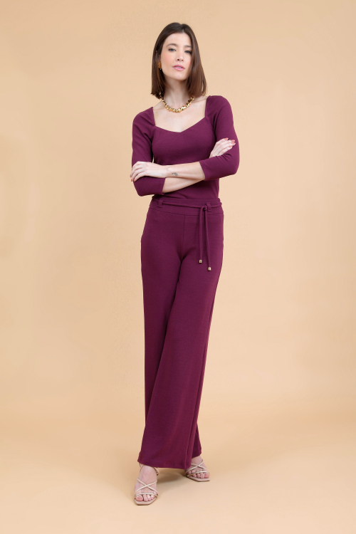Calça Crepe De Malha Rolotê Ponteira I23