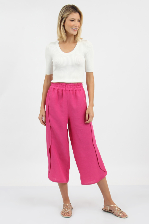 Calça Puro Linho Cropped V21