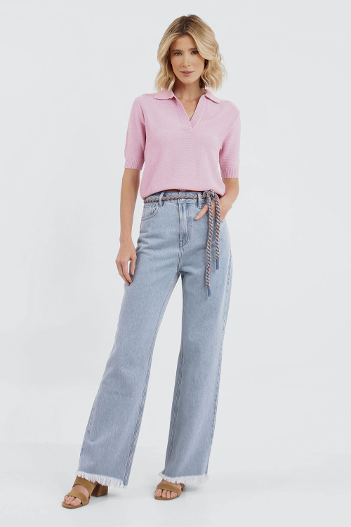 C.J.WIDE LEG C/CTO.COLORS