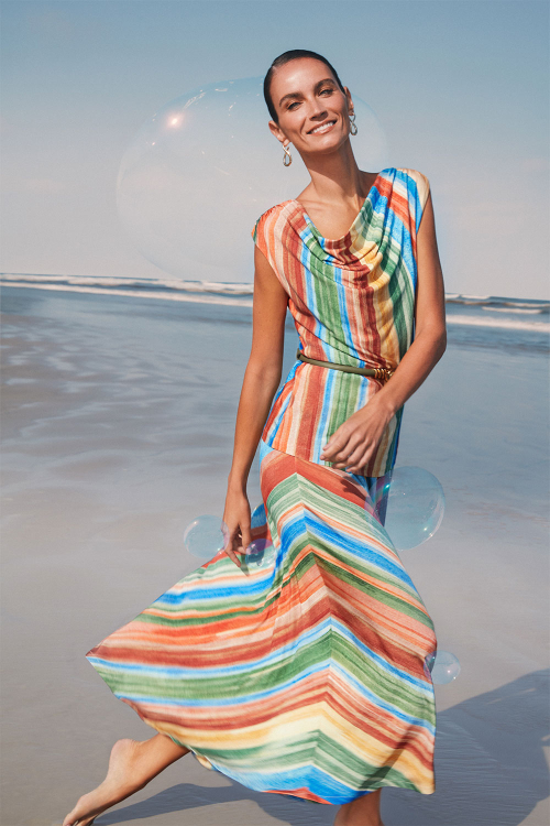 SAIA MALHA ELEGANCE VIES LISTRA COLOR V25