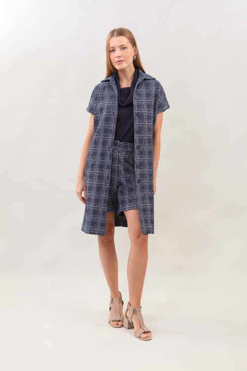MAXI COLETE TWEED MALHA XADREZ I25