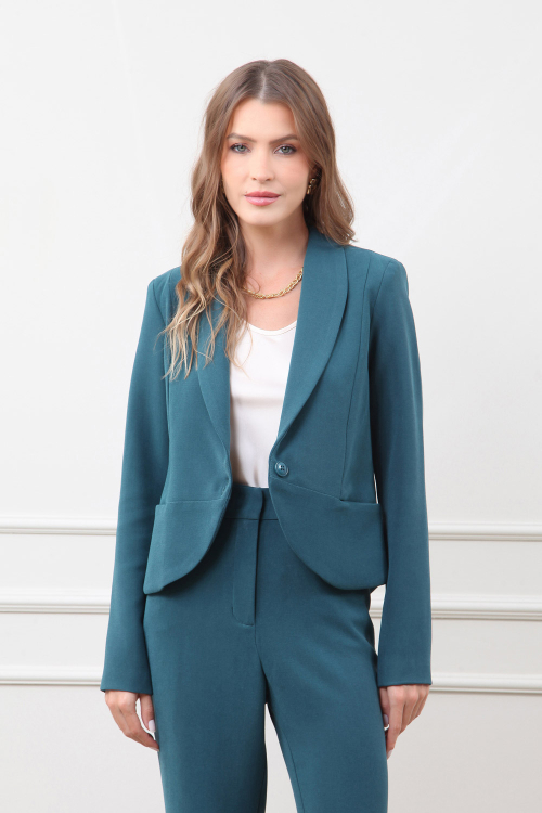 BLAZER CREPE GRIMALDI UM BOTAO I24