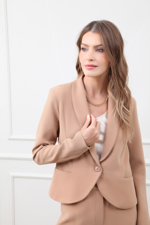 BLAZER CREPE GRIMALDI UM BOTAO I24