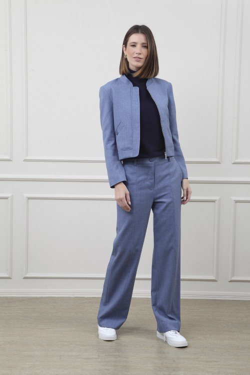 JAQUETA TWILL STRETCH ZIPER I24