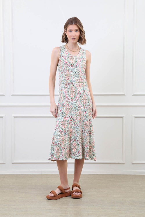 VESTIDO MALHA CANELADA POWER MANDALA V25