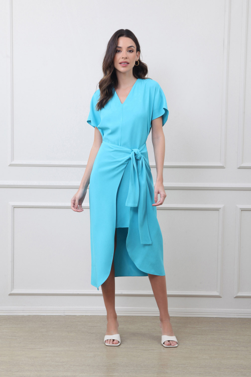 Vestido Crepe Nice Sobreposição V22