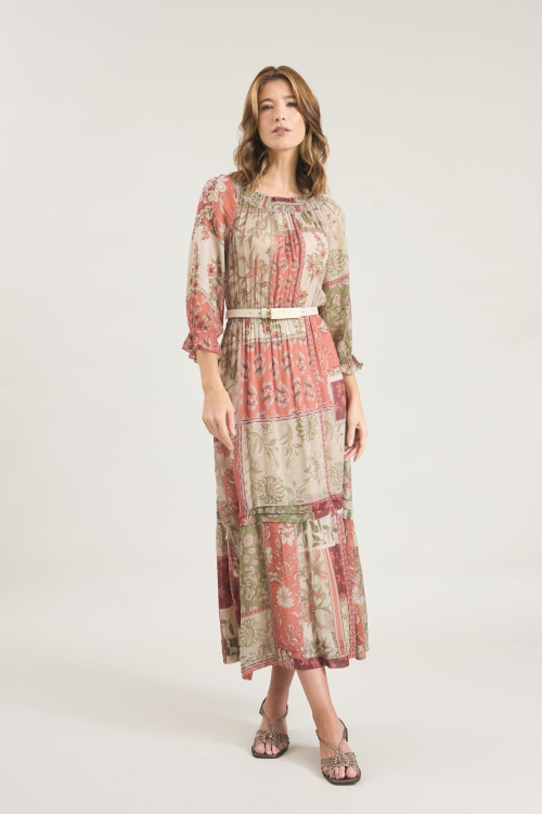 VESTIDO TILLY DECOTE DUO PATCH BOTANIC V26