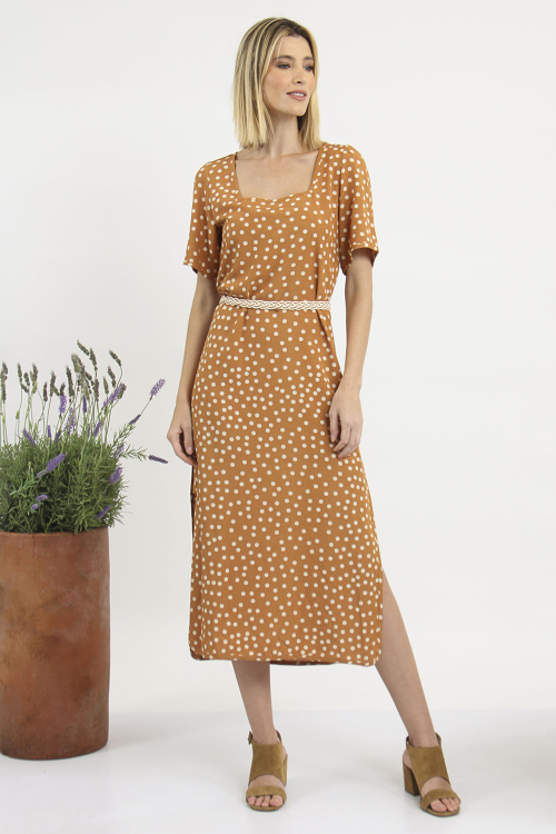 Vestido Linho Blend Cordão Trançado I22