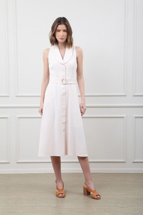 VESTIDO ALFAIATARIA CLEO GOLA CINTO V25