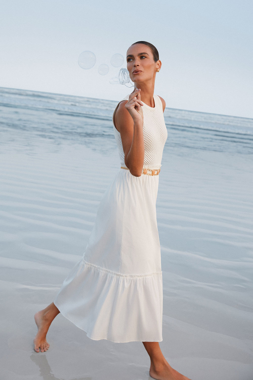 VESTIDO COTTON MODAL TRT DETALHE FRANZIDO V25
