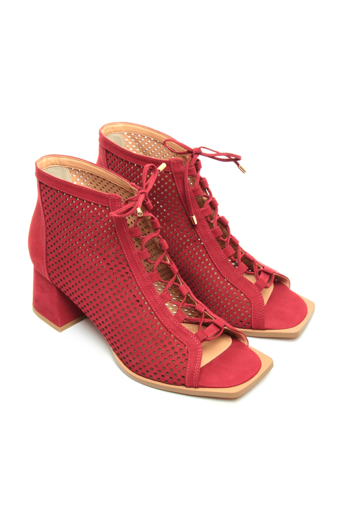 Open Boot Couro Perfurado I23