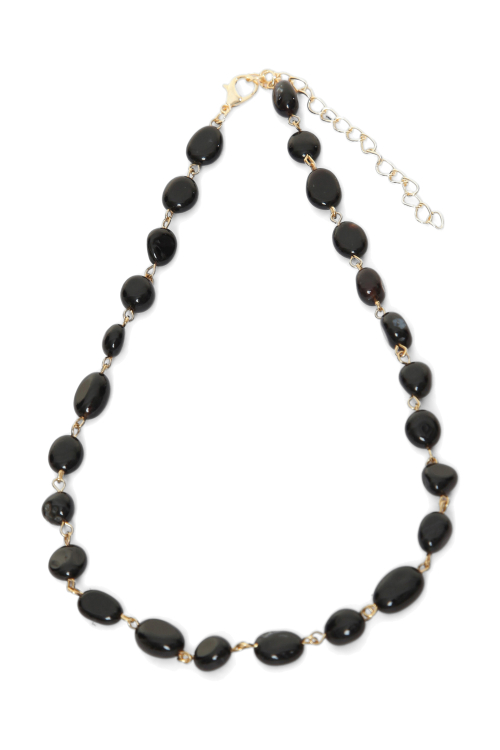 COLAR PEDRA NATURAL ONIX I25