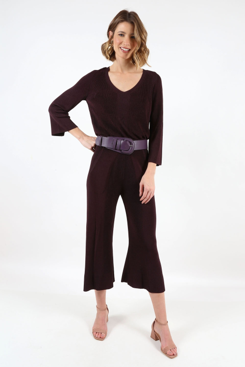 Calça Tricot Pantacourt Bolso - I20